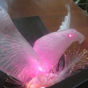 Vintage fiberoptic  musicbox with chnaging color Eagle